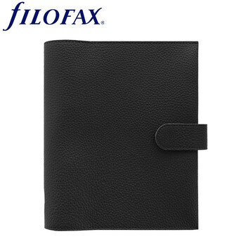 Filofax笔记本英国进口高档活页手帐软皮面简约商务办公会议记录日程礼品礼盒装POP A5黑色029410伴手礼