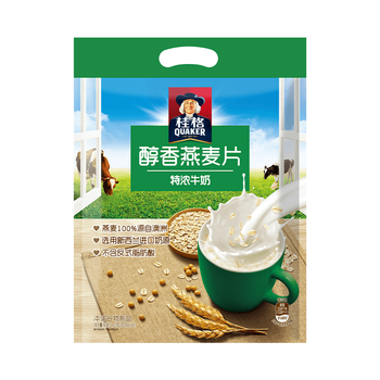 桂格（QUAKER）特浓牛奶燕麦片540g（30g*18袋）新西兰进口奶源 营养早餐