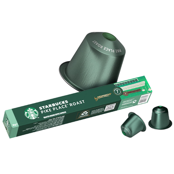 星巴克（Starbucks）胶囊咖啡 派克市场中烘黑咖啡 5.3g*10颗 适配Nespresso胶囊机