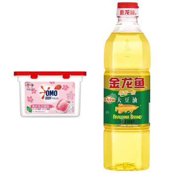 奥妙（OMO）樱花【洗衣凝珠400G50颗】实惠+精炼一级【大豆油900ml】转基因