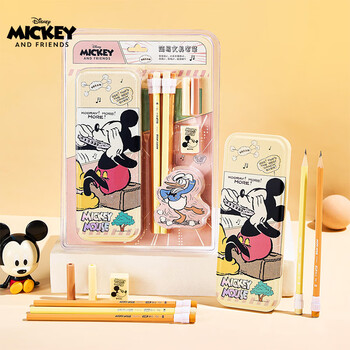 迪士尼（Disney）文具礼盒套装 小学生铅笔卷笔刀笔盒开学学习用品生日礼物男孩女孩学习套装新年礼物 A90111-M1