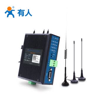 有人物联网双通道LoRa网关RS232/485远程网络边缘采集MODBUS协议以太网版USR-LG210