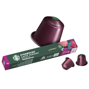 星巴克（Starbucks）胶囊咖啡 佛罗娜重烘黑咖啡 5.5g*10颗 适配Nespresso胶囊机