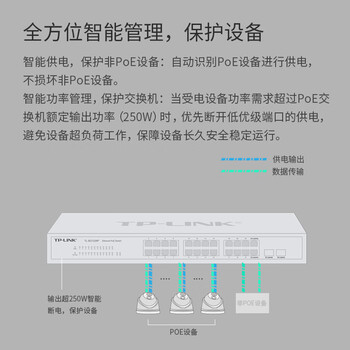 普联(TP-LINK)24口全千兆+2千兆SFP PoE交换机 企业级分流器 分线器TL-SG1226P 普联(TP-LINK)24口全千兆+2千兆SFP PoE交换机 企业级分流器 分线器TL-SG1226P