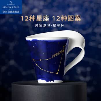 唯宝（Villeroy Boch）马克杯星座杯咖啡杯高级情侣杯子水杯陶瓷杯新婚礼物摩羯座300ml