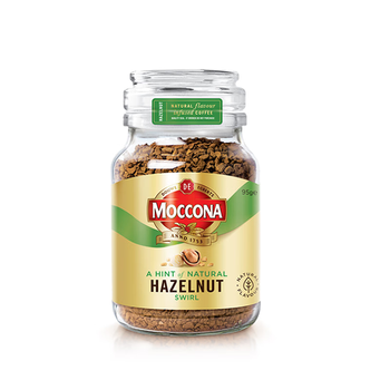 摩可纳（Moccona）榛果风味冻干速溶黑咖啡95g瓶装 轻度烘焙进口拿铁冷萃无蔗糖0脂