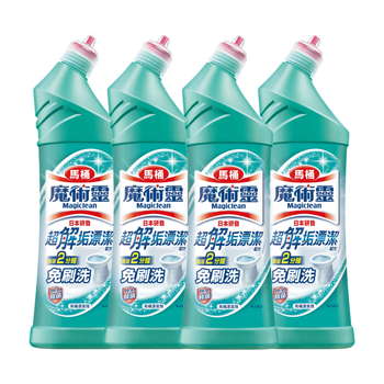 花王（KAO）免刷洗洁厕灵500ml*4瓶 99%除菌马桶清洁剂洁厕液厕所清洗洁厕剂