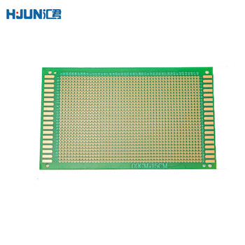 汇君 双面喷锡电路板洞洞板PCB单面镀锡实验板玻纤环氧板 9*15单面绿油实验板5片