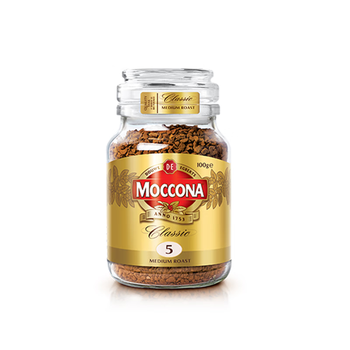 摩可纳（Moccona）经典5号冻干速溶黑咖100g瓶装 中烘进口拿铁美式0脂0糖400次咖啡