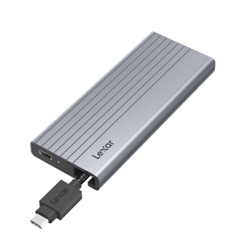 雷克沙(Lexar)M.2 NVMe/SATA双协议移动硬盘盒 Type-C 3.2接口 笔记本电脑外接SSD固态硬盘 磁吸收纳线材
