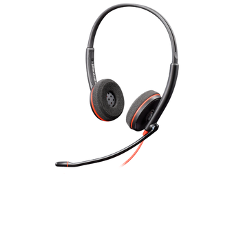 缤特力惠普Blackwire C3220 头戴式双耳话务耳机USB-A接口 直连电脑带线控