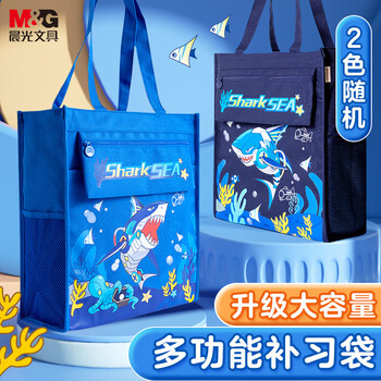 晨光（M&G）补习袋手提金刚网水杯袋大容量收纳袋拉链牛津布AGW910E5外观颜色随机1个装