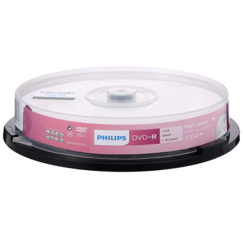 飞利浦（PHILIPS）DVD-R  空白光盘/刻录盘 16速 4.7G 桶装10片
