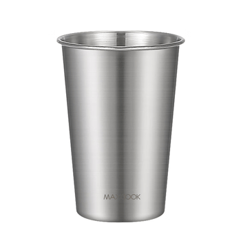 美厨（maxcook）304不锈钢水杯 啤酒杯防摔果汁杯冷饮杯泡茶杯口杯500ml MCB3758