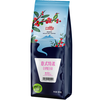 铭氏Mings 意式特浓咖啡豆500g 云南阿拉比卡美式拼配手冲黑咖啡深烘