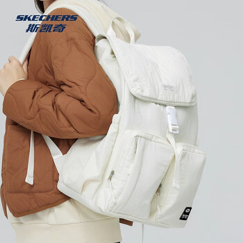 斯凯奇男女同款双肩背包大容量多口袋轻便时尚耐用新潮L424U011