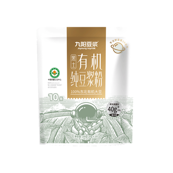 九阳豆浆有机纯豆浆粉10条*20g无糖添加豆浆粉高蛋白豆浆粉
