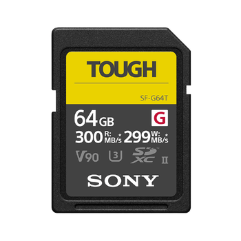 索尼(SONY)64GB SD存储卡 SF-G64T/T1 SF-G系列 TOUGH规格三防卡 读取300MB/S写入299MB/S 相机内存卡