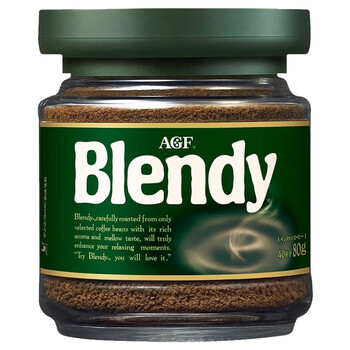 AGF绿罐Blendy冻干速溶黑咖啡粉80g醇厚即冲日本进口