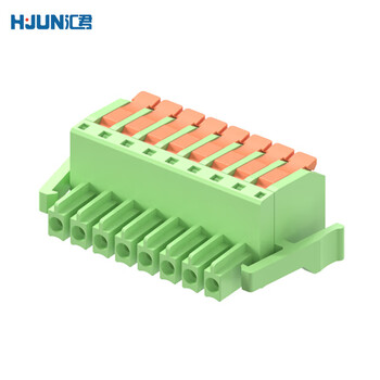 汇君 快接KC3.5/3.81mm端子插拔式PCB端子快速接线对接按压孔座连接器 8P 3.81mmC型快接式孔座[5个装]