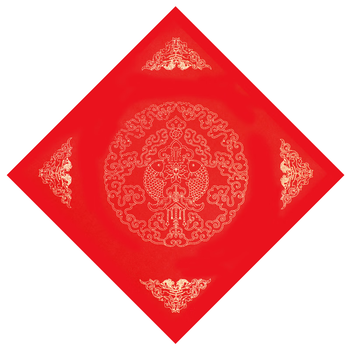 思乐得（SILEDE）斗方空白手写福字春联洒金红色红纸对联描红宣纸 年年有余 34*34cm包/20张/包 JD