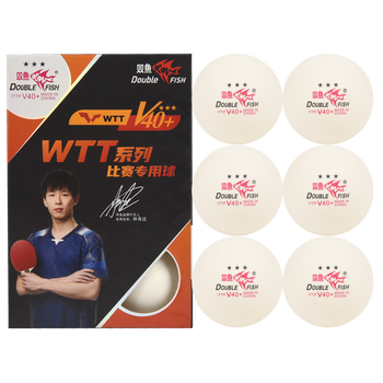 双鱼乒乓球三星 国际乒联WTT系列比赛专用球 3星兵乓球 白色6只装