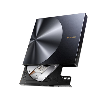 绿联BD蓝光光驱USB3.0外置刻录机6倍高速读刻一体笔记本电脑外接DVD/CD光盘碟片读取器4K高清播放35349