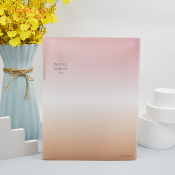 国誉(KOKUYO)A4文件夹淡彩曲奇·晴空·学生资料册收纳夹收纳册 日落红橙30袋内页 1个 WSG-CBV30RY