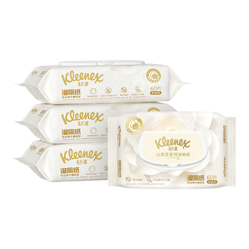 舒洁（Kleenex）山茶花湿厕纸家庭装60抽*4包湿厕卫生纸洁厕如厕湿纸巾