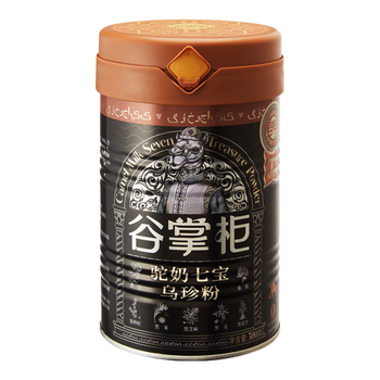 谷掌柜七黑粉无糖黑芝麻糊黑枸杞黑桑葚养胃早餐代餐粉500g送长辈