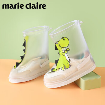 MARIE CLAIRE儿童雨鞋套男童女童耐磨防水防滑水鞋学生中高筒雨靴开学必备