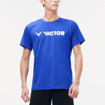 VICTOR威克多胜利羽毛球服男款训练服快干透气T恤T-40050 宝蓝 O