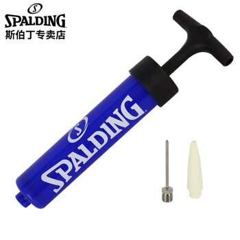 斯伯丁(SPALDING)篮球打气筒便捷式球类充气筒配件套装8307SP