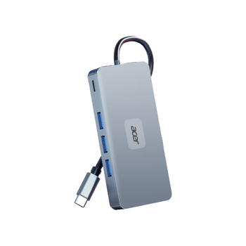 宏碁(acer)Type-C扩展坞USB-C转HDMI转换器4K60Hz投屏USB3.0分线器千兆网口pd充电拓展坞九合一