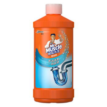 威猛先生（Mr Muscle）管道疏通剂500g*3瓶 厨房下水道商用酒店马桶卫生间管道疏通剂