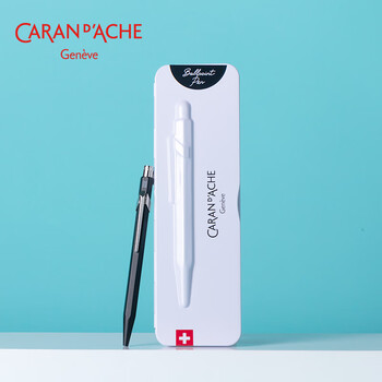 凯兰帝（CARAN  d'ACHE）卡达瑞士849圆珠笔宝珠笔黑色油性签字笔男女生学生用练字礼物送老师定制高档  黑色