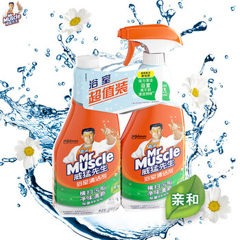威猛先生气味清新墙面玻璃瓷砖清洗剂去污除菌 浴室清洁剂 500g+500g