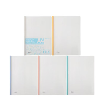 晨光（M&G）A4彩色抽杆夹文件夹报告简历资料夹学生试卷夹10mm颜色随机ADM929JT 12个/包