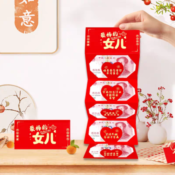 递乐成人礼6卡位折叠红包仪式感生日礼物送儿女利是封 S03最棒的女儿
