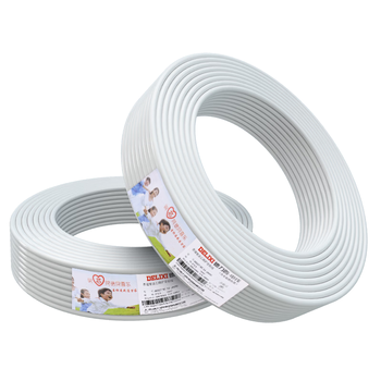 德力西(DELIXI)电线布电线 RVV1.5平方 三芯护套线软线白色 家装家用铜芯电线 50米