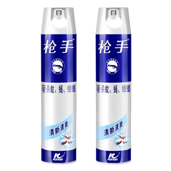 枪手【黑科技】杀蚊气雾剂 600ml 瞬杀技术·2瓶组合装