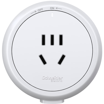 施耐德电气轨道插座可移动墙壁挂式无线功能电源插排搭配白/咖轨道五孔白色