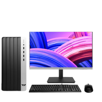 惠普战99 高性能台式电脑主机(13代i3-13100 8G 512GSSD)23.8英寸护眼大屏 商用办公 教育学习机