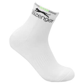 史莱辛格（Slazenger）羽毛球袜透气运动袜3双装白色中筒STA2400581新老包装交替发货