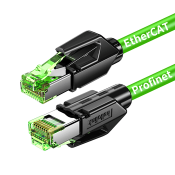 hellolink工业网线双屏蔽Profinet网线千兆EtherCAT跳线PN万兆网线对接头超六6类RJ45-1米成品缓慢拖链网线