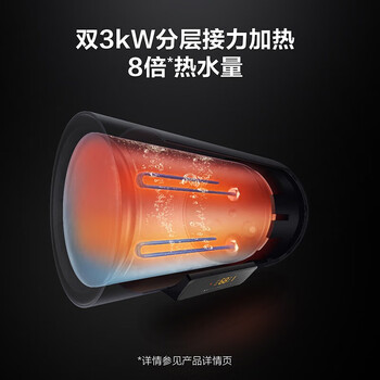 史密斯  A.O.SMITH（A.O.SMITH）80升电热水器 终身免更换镁棒 金圭内胆 双棒双3kW速热 晶彩外观 遥控E80MDF