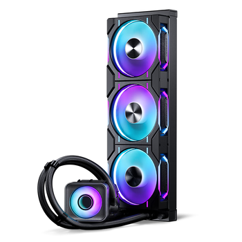 追风者冰灵D30 X2黑360一体式CPU水冷散热器(VRM散热/ARGB无限镜灯效/30mm积木风扇/LGA1851)