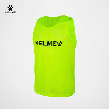 卡尔美（KELME）足球训练背心大网眼透气对抗组队坎肩分队服可定制 荧光黄黑M