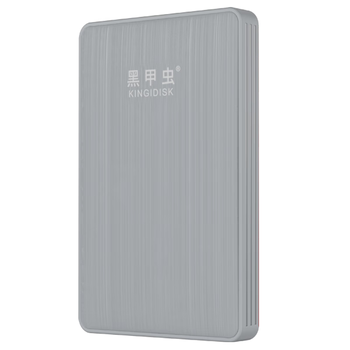 黑甲虫 (KINGIDISK) 500GB USB3.0 移动硬盘 K系列 Pro款 2.5英寸 时尚灰 商务时尚小巧便携  K500