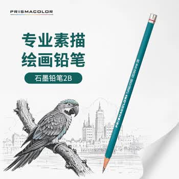 霹雳马（PRISMACOLOR）绿松石石墨铅笔2B学生素描艺术写生手绘美国三福霹雳马美术写生